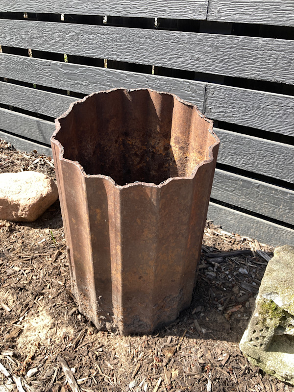 Cast Iron column artifact planter