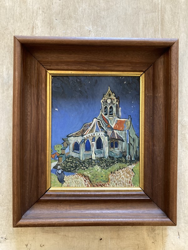 original painting of church on board