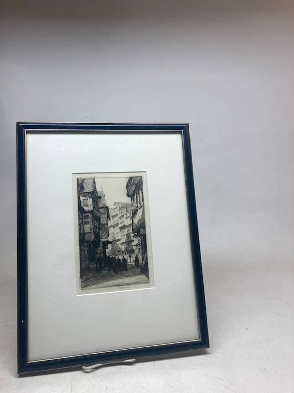 Herman Webster street scene etching