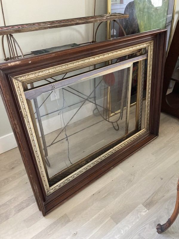 Large Victorian walnut frame