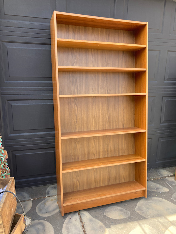 Danish teak tall bookcase