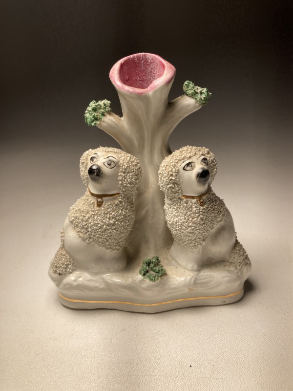 Staffordshire dog bud vase