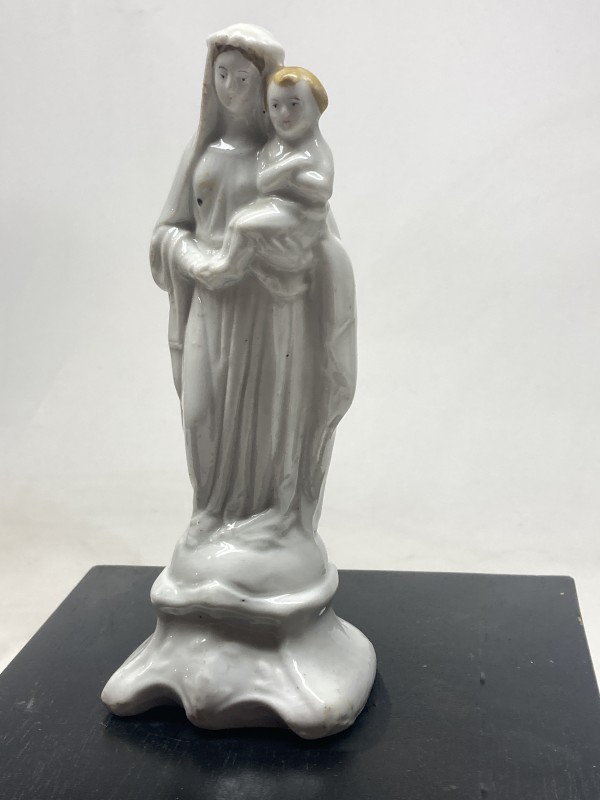 Pottery Madonna and Child figure