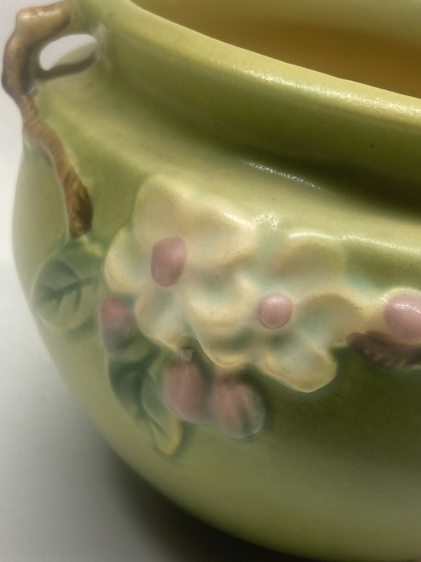 Roseville Dogwood pottery vase