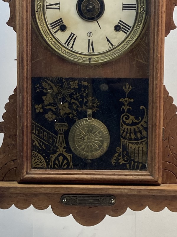 wall mounted oak kitchen clock