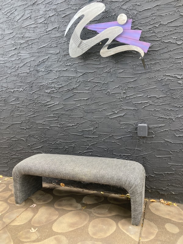 Post modern upholstered bench