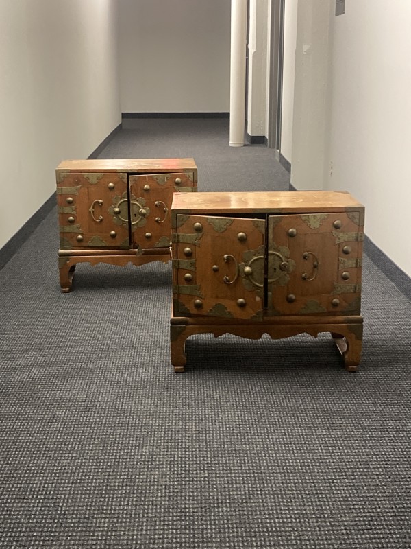 Small Asian side table cabinet
