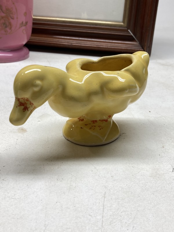 Small pottery duck planter