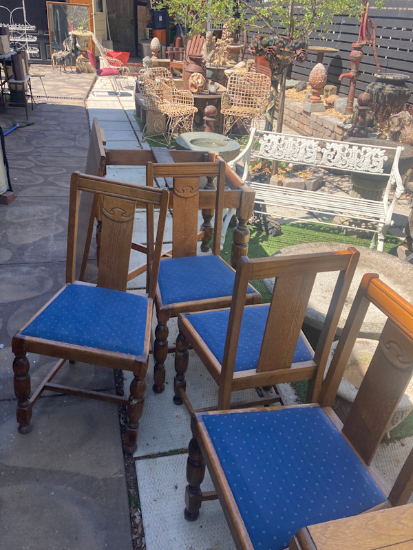 Art Deco oak dinette table and 4 chairs