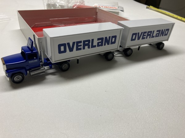 WINROSS die cast OVERLAND double pup truck