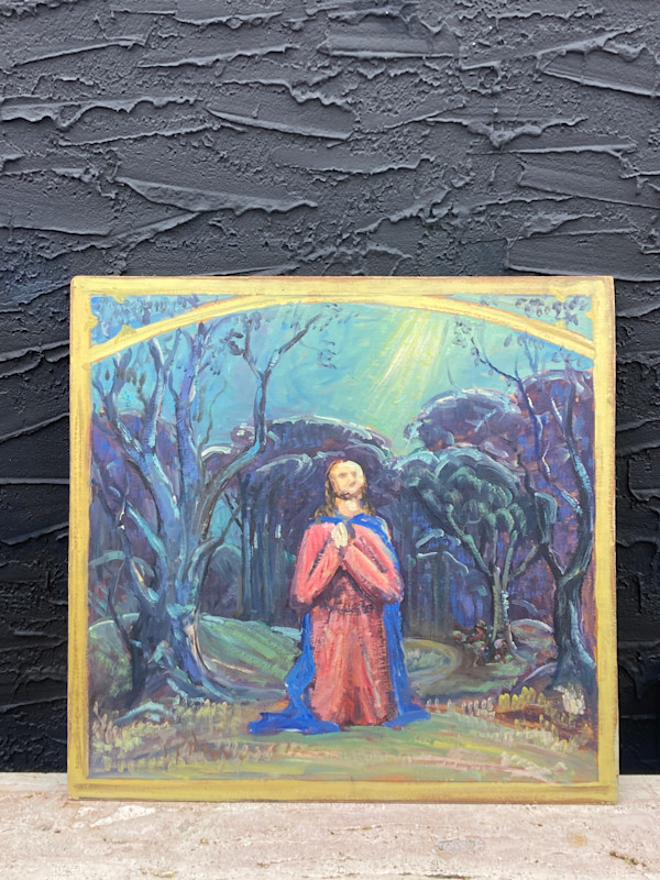 unframed mural painting