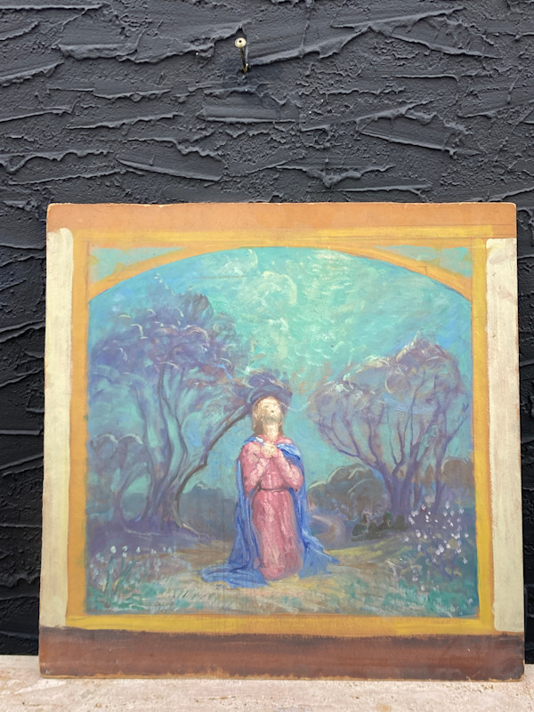 unframed mural painting