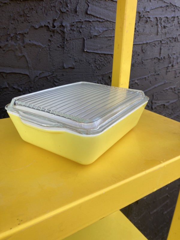covered yellow pyrex