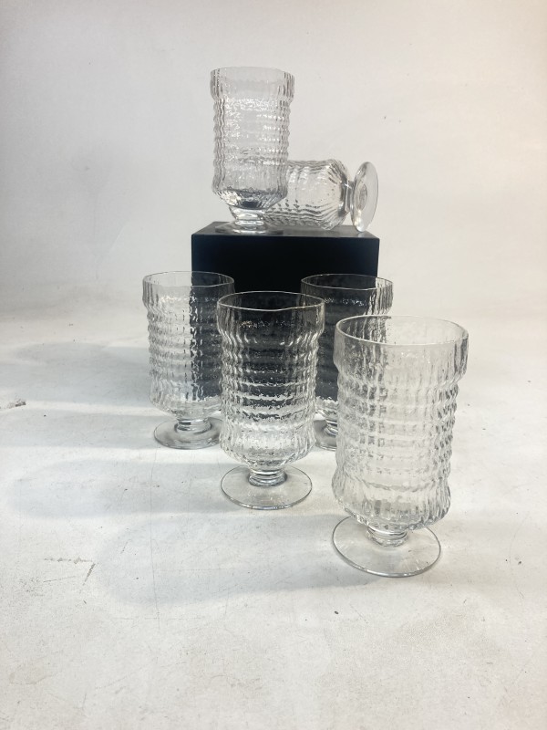Set of 6 Seneca Cascade drinking water glasses