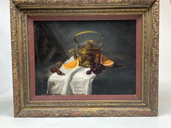 Framed still life with teapot