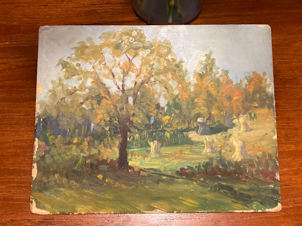 Carl G. T. Olson original painting on board fall landscape  #66