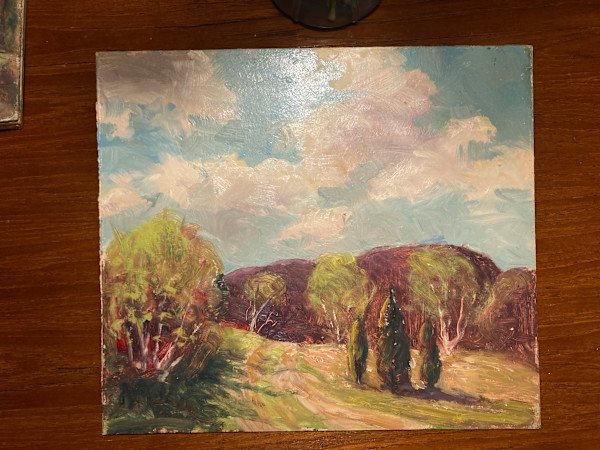 Carl G. T. Olson original painting on board fall landscape  #71