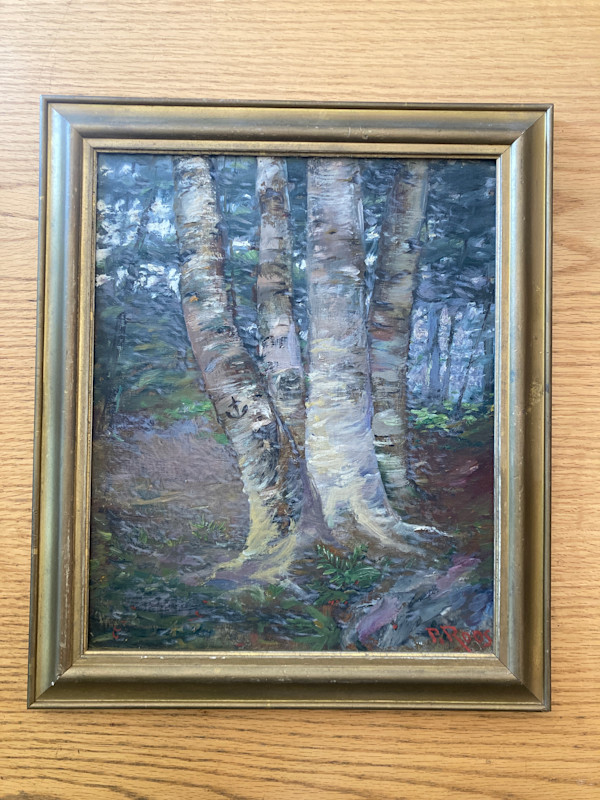 Peter Roos original painting on board Tree #82