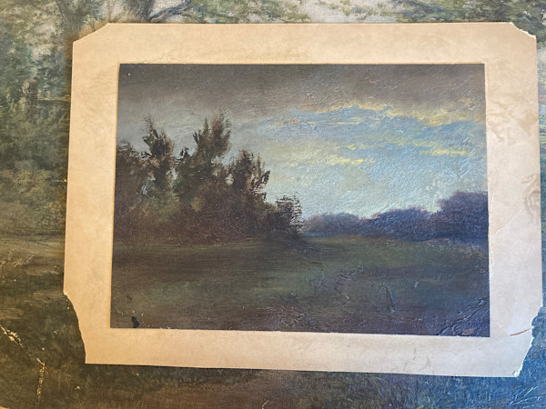 Peter Roos original painting on canvas dark landscape  #86