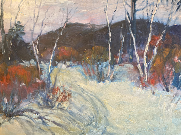 Carl G. T. Olson  original painting on board winter landscape #100