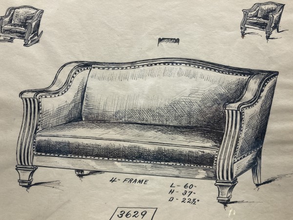 1920's sofa - 3629