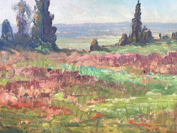 Carl G. T. Olson original painting on board landscape  #138