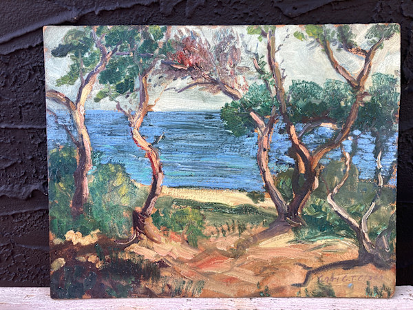 Carl G. T. Olson original painting on board landscape  #139