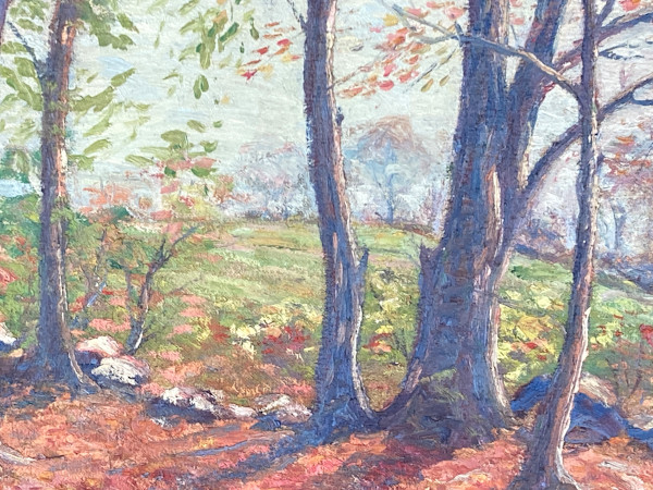 Carl G. T. Olson original painting on canvas fall landscape #156