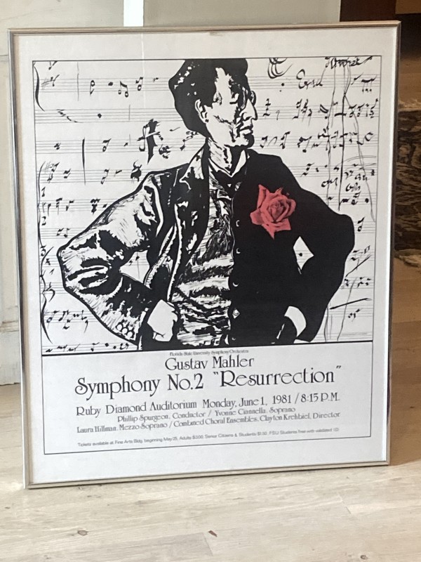 Framed Gustav Mahler poster