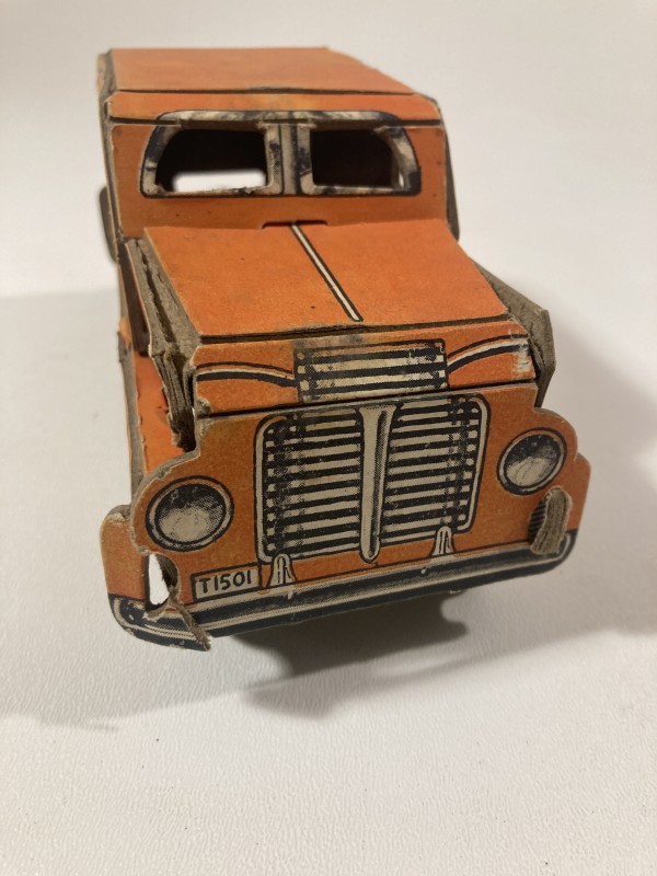 vintage Built-Rite cardboard panel truck toy