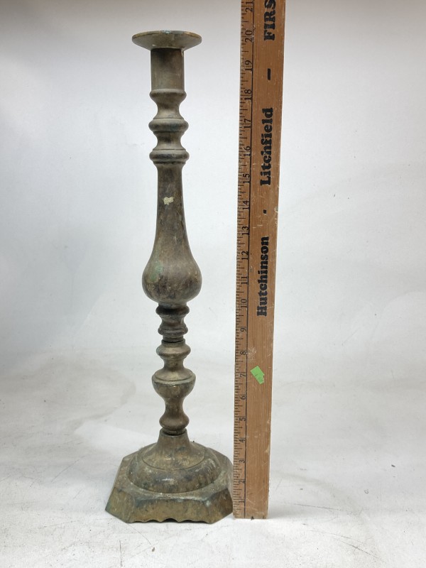 large brass candle stick
