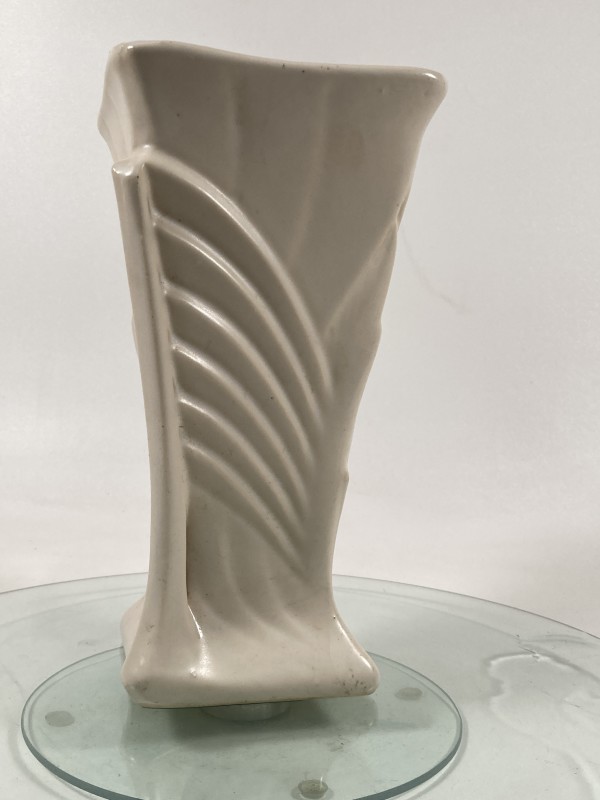 McCoy Art Deco white pottery vase
