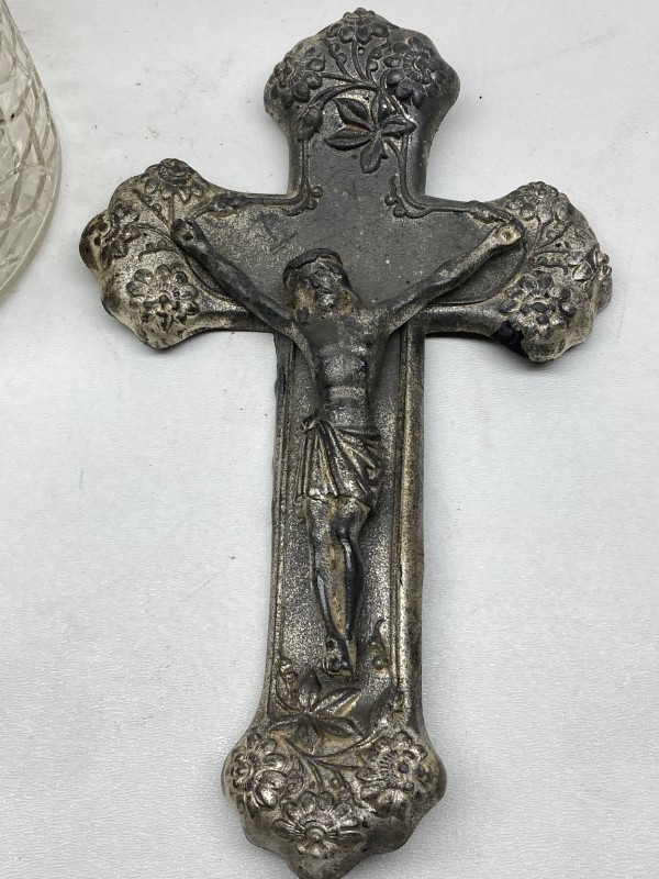 vintage metal crucifix
