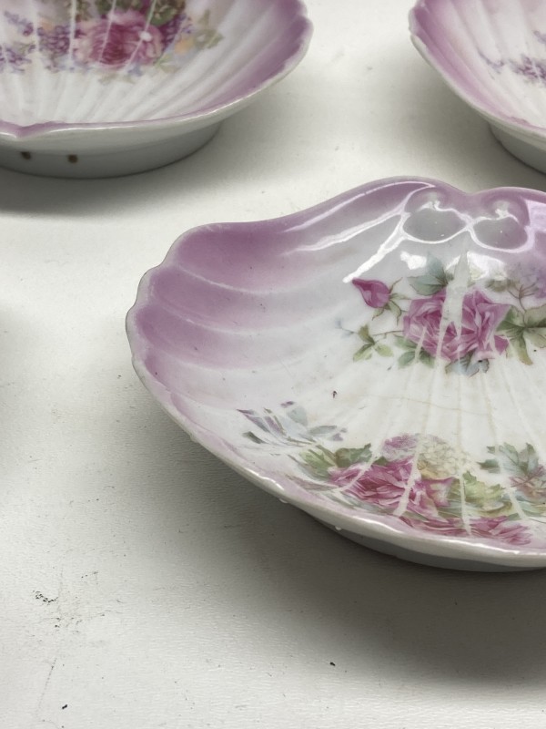 set of 6 shell dishes
