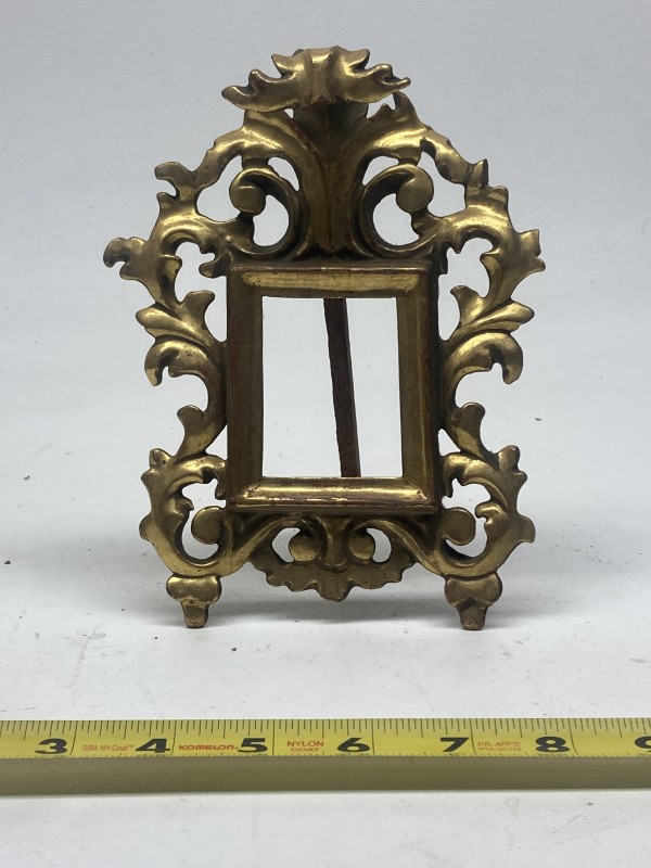 hand decorated gold gilt Italian dresser top frame