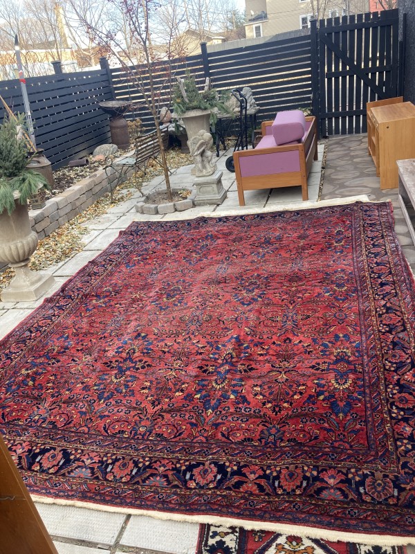 LARGE hand tied Wool antique Persian rug
