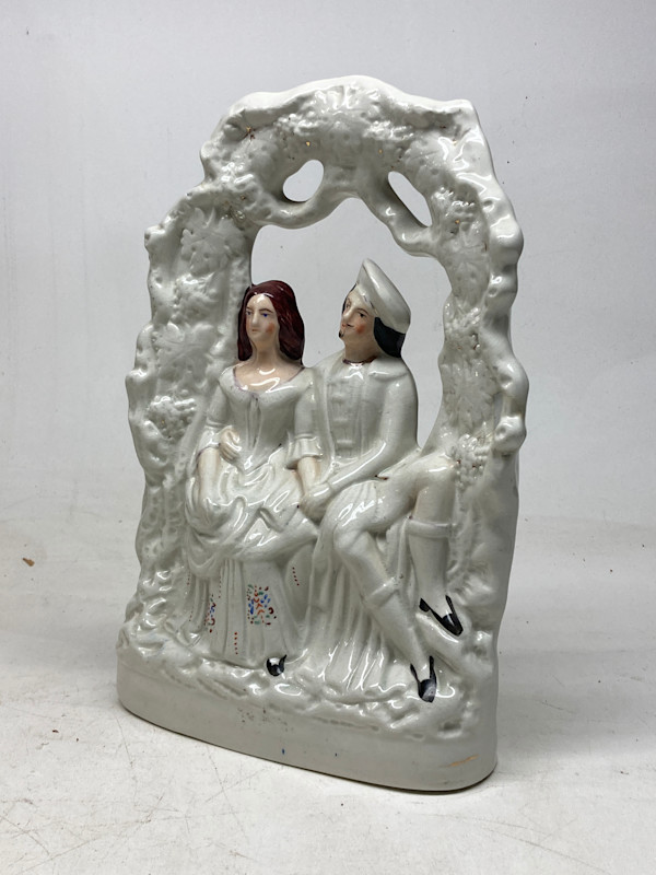 Large Staffordshire wedding figural group