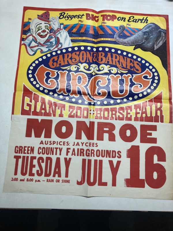 Monroe Circus hatch poster print