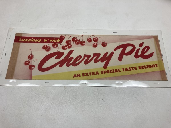 Vintage cherry pie advertisement