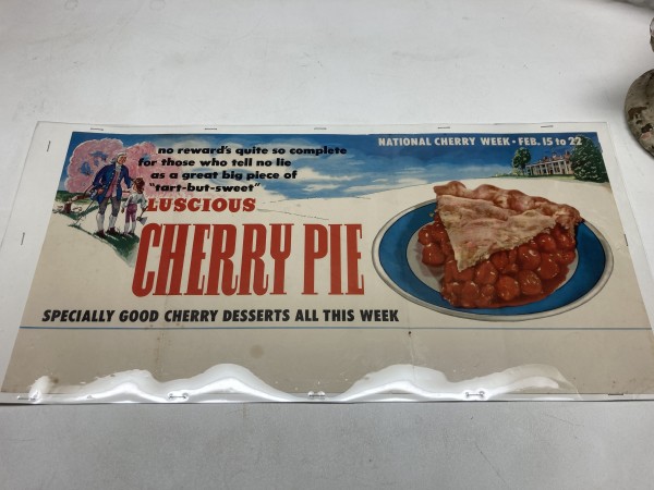 Vintage cherry pie advertisement