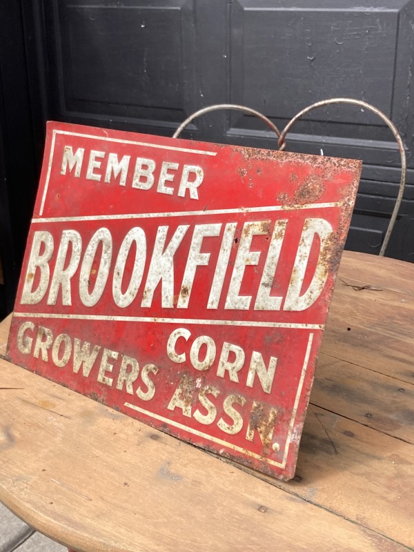 Brookfield corn metal advertisement