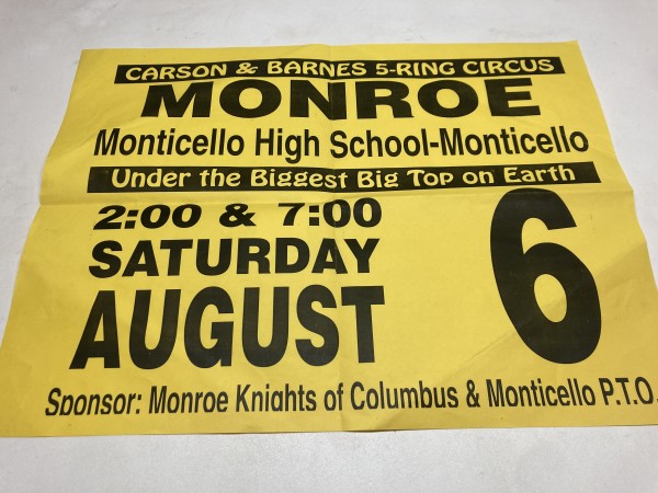 Yellow Monroe date sheet