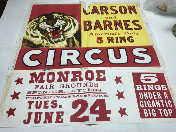 TIGER circus hatch litho poster