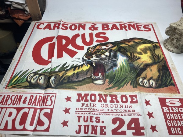 TIGER circus hatch litho poster