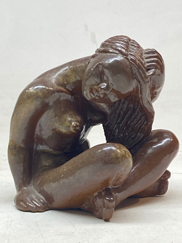 Original pottery sculpture of nude woman