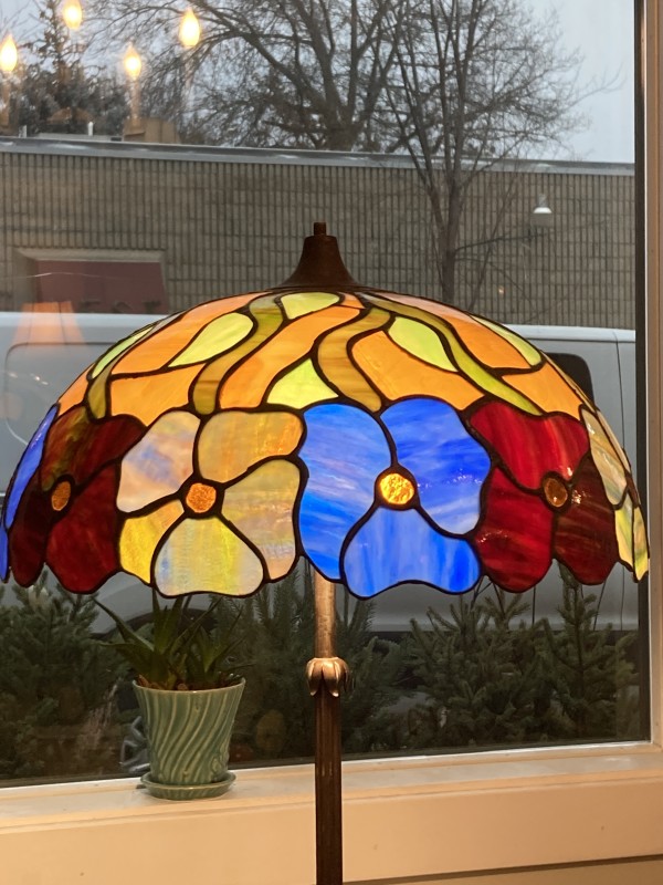 Stained glass floor lamp
