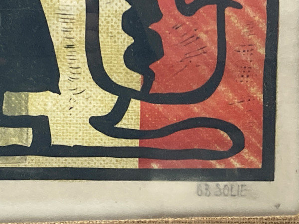 Trembling in the Kremlin by Solid block print