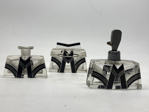 Set of Art Deco perfume bottles by Karl Pralda
