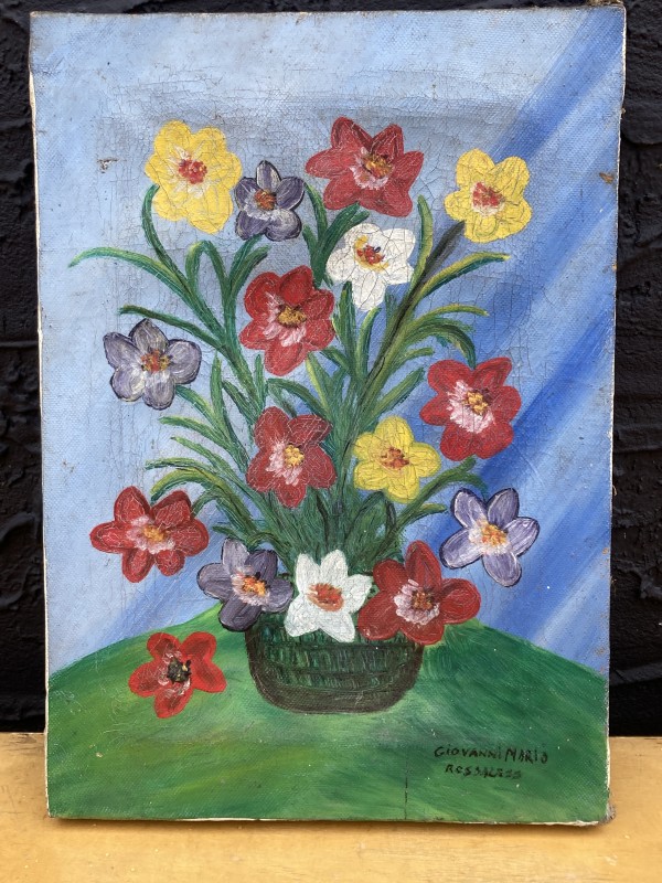 Floral Greek  painting on canvas