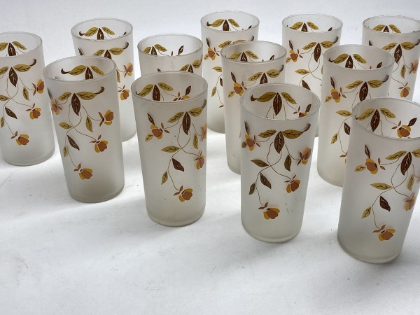 set of 12 jewel tea frosted iced tea glasses